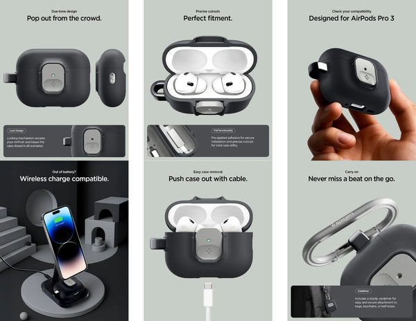 Spigen AirPods Pro 3 case Nano Pop silicone Air Cushion Qatar