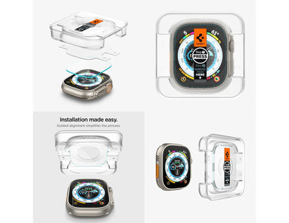 Spigen Apple Watch Ultra 49mm screen protector Glas.tR EZ Fit Qatar