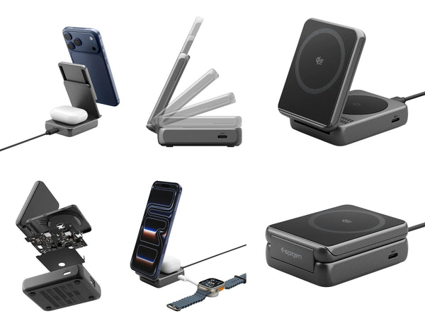 Spigen EF302MOQ 2-in-1 magnetic Qi2.2 wireless charger 25W Qatar