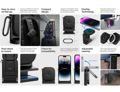 Spigen OneTap In-flight Mount Mag Fit clamp-on MagSafe phone holder Qatar