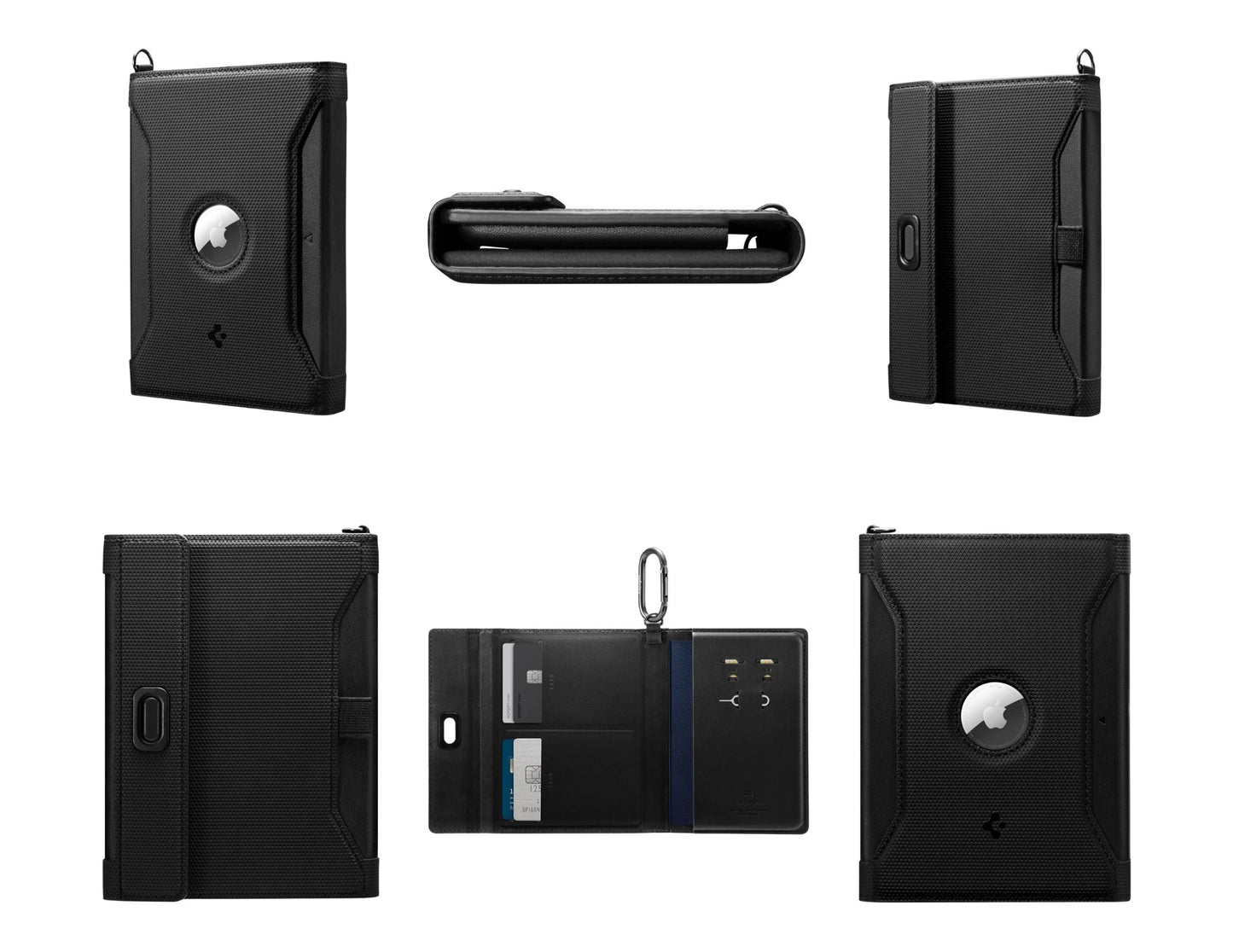 Spigen Passport Holder AirTag vegan leather RFID travel wallet Qatar