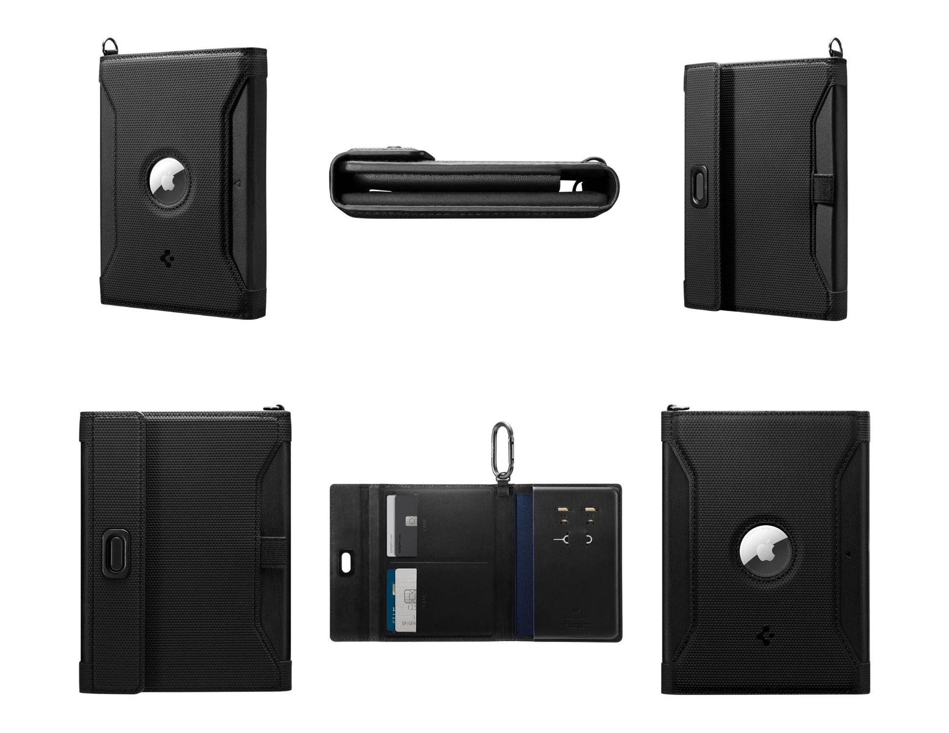 Spigen Passport Holder AirTag vegan leather RFID travel wallet Qatar