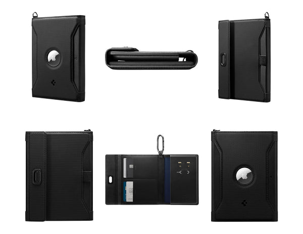 Spigen Passport Holder AirTag vegan leather RFID travel wallet Qatar