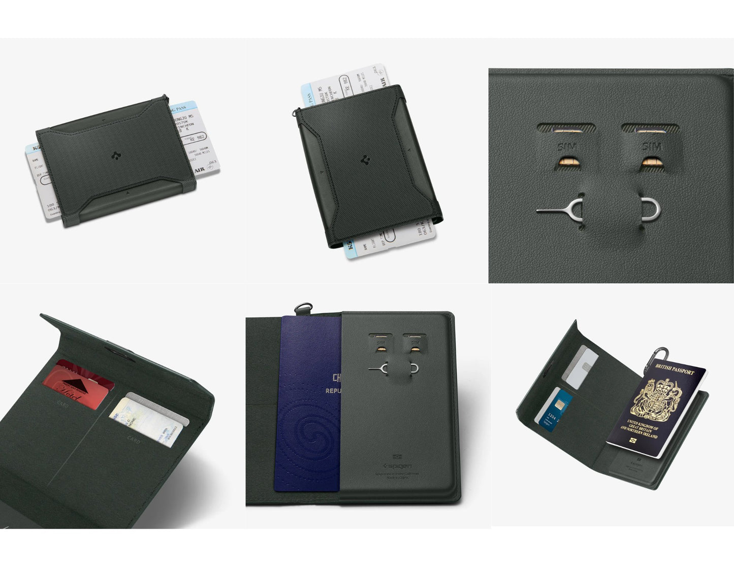 Spigen Passport Holder universal card holder vegan leather RFID Qatar