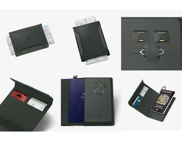 Spigen Passport Holder universal card holder vegan leather RFID Qatar