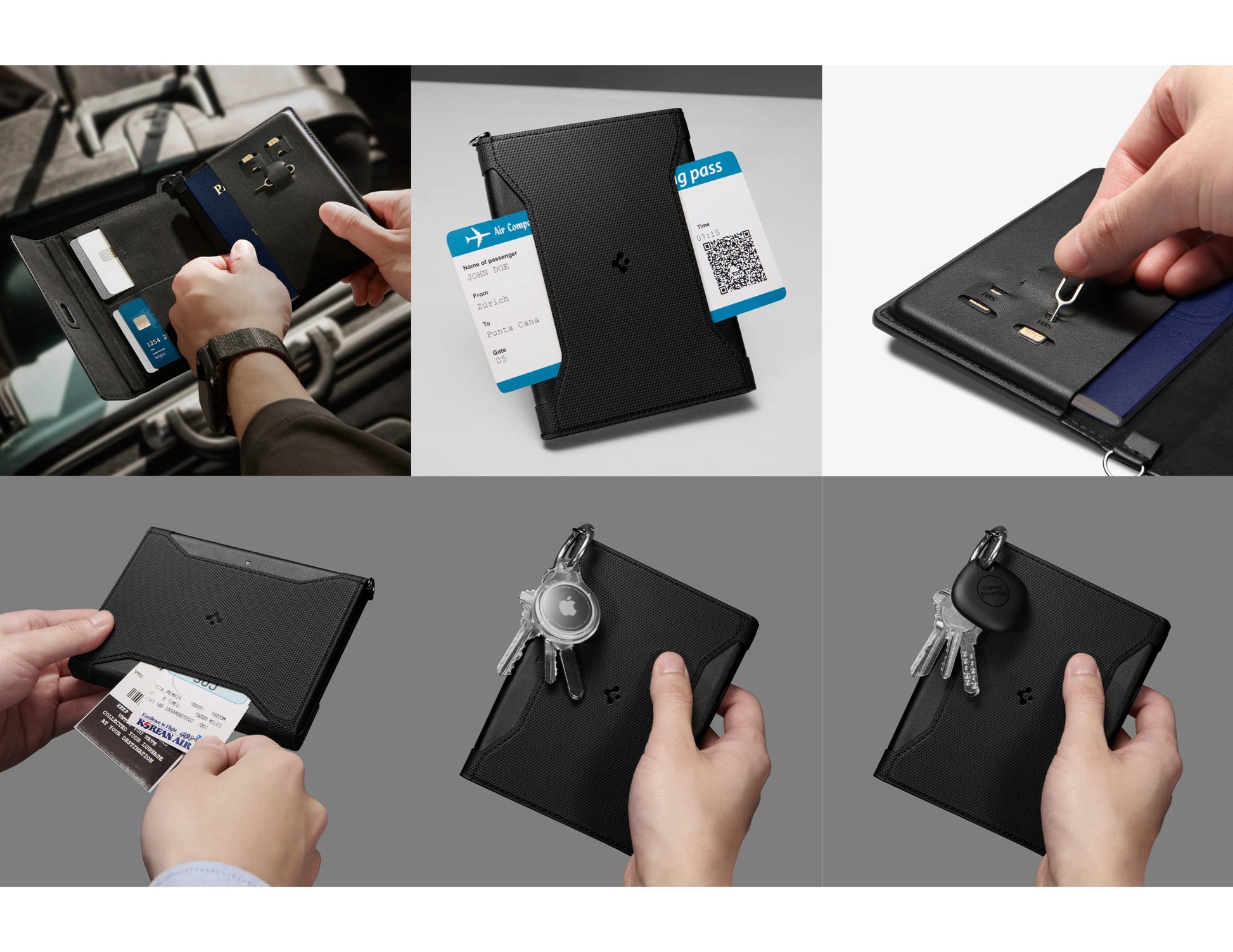 Spigen Passport Holder universal card holder vegan leather RFID Qatar