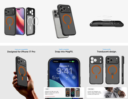 Spigen Ultra Hybrid Mag Fit iPhone 17 Pro and Pro Max clear case Qatar