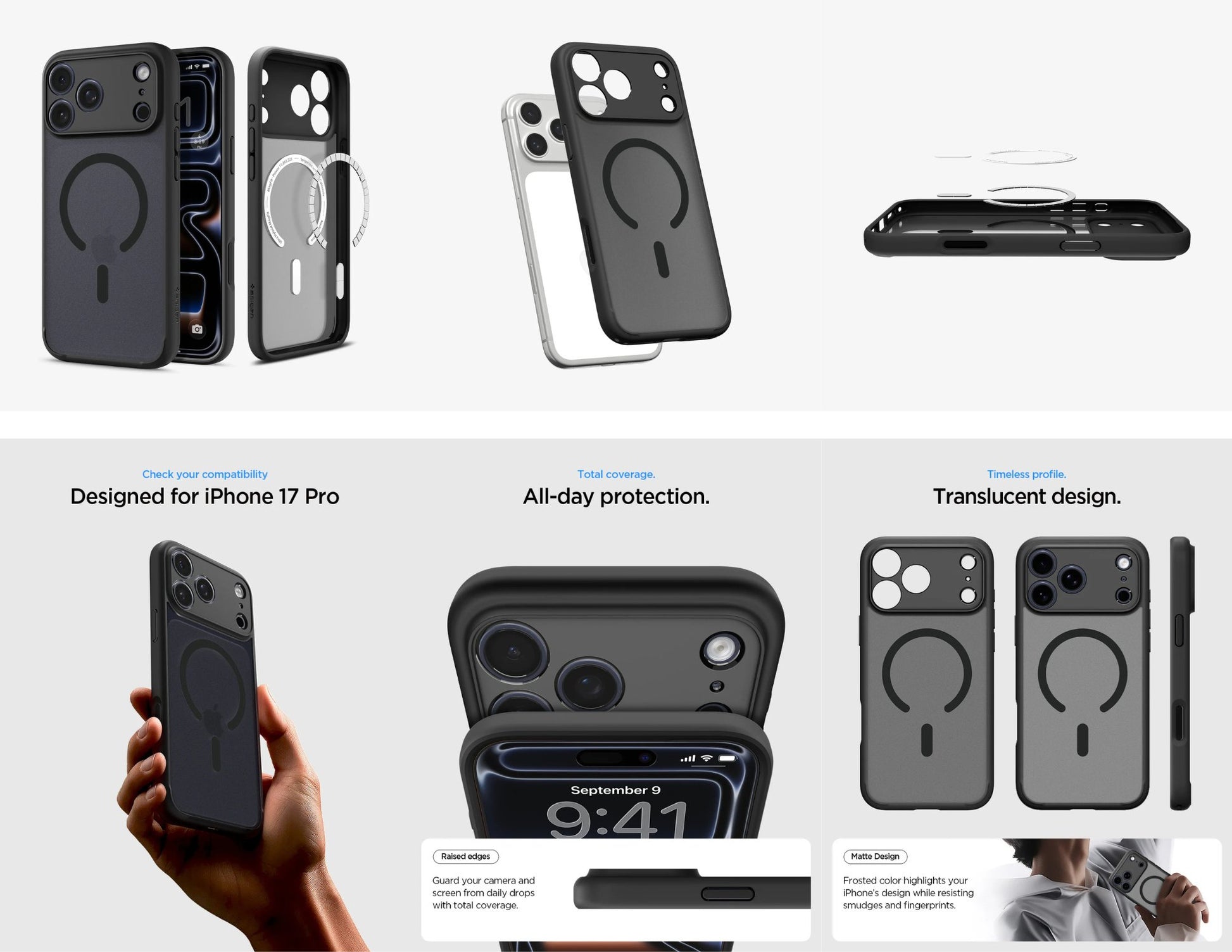 Spigen Ultra Hybrid Mag Fit iPhone 17 Pro and Pro Max clear case Qatar