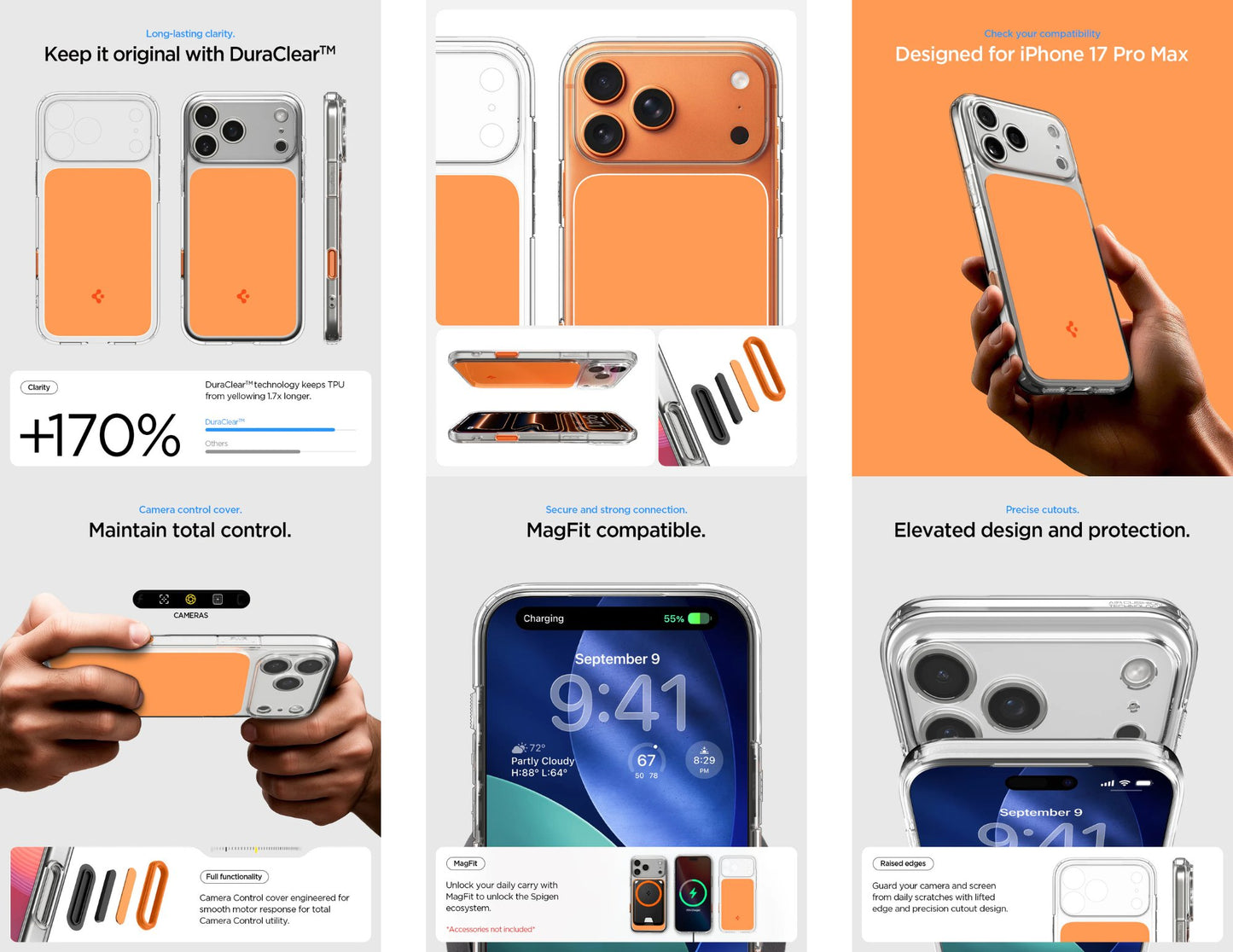 جراب Spigen Ultra Hybrid T (Mag Fit) لهاتف iPhone 17 Pro و Pro Max