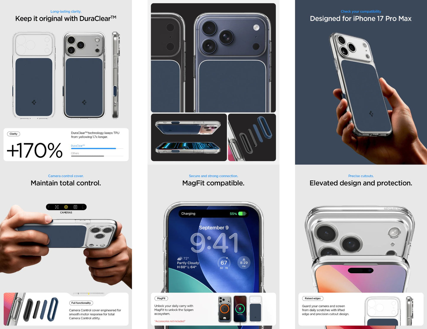 جراب Spigen Ultra Hybrid T (Mag Fit) لهاتف iPhone 17 Pro و Pro Max