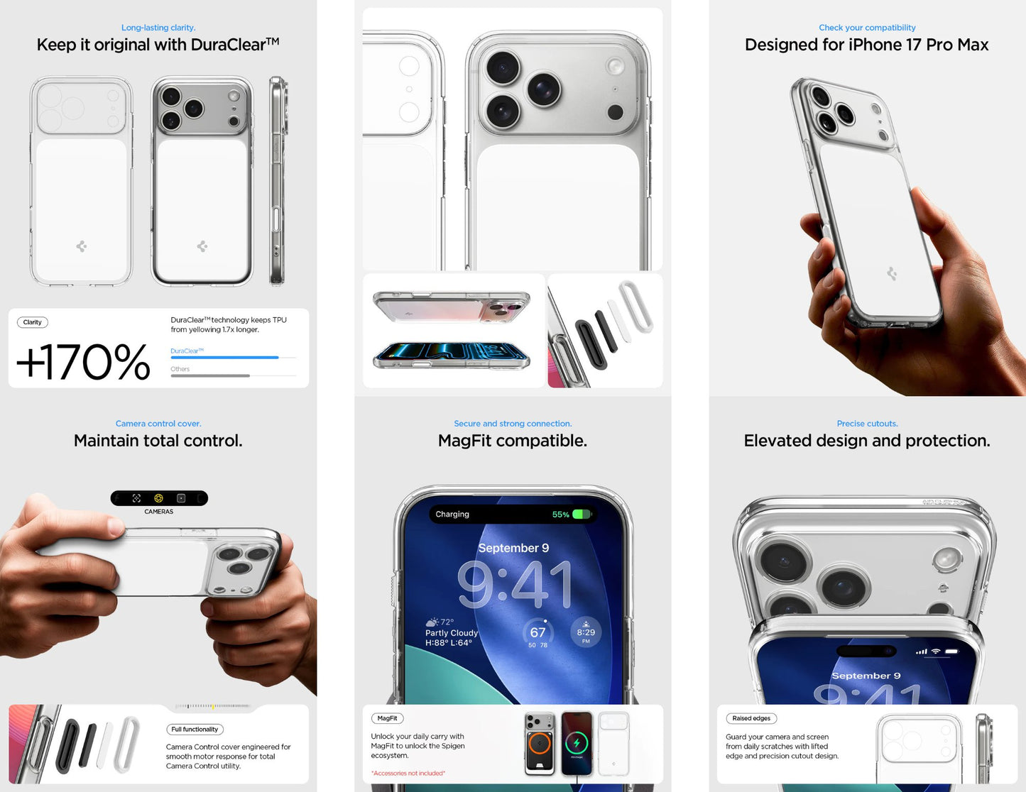 جراب Spigen Ultra Hybrid T (Mag Fit) لهاتف iPhone 17 Pro و Pro Max