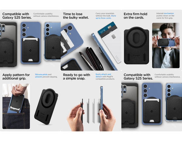 Spigen Urban Fit Mag Fit card holder 3 cards nylon Qatar