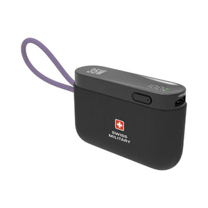 Swiss Military 10000mAh 35W USB-C PD power bank with built-in cable Black Qatar