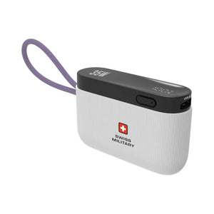 Swiss Military 10000mAh 35W USB-C PD power bank with built-in cable White Qatar