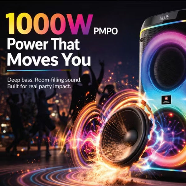 Swiss Military 1000W portable wireless party speaker with dual karaoke microphones and RGB lights Qatar