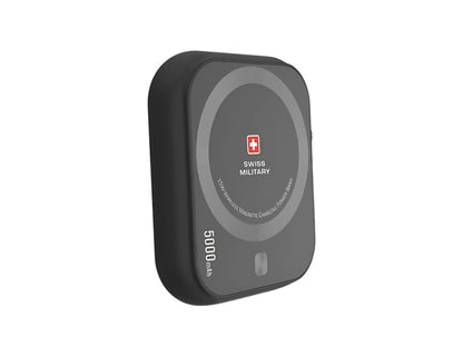 Swiss Military 5000mAh 3-in-1 wireless magnetic power bank with smartwatch pad black Qatar