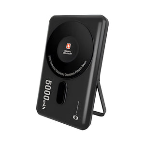 Swiss Military 5000mAh 3 in 1 wireless magnetic charging stand power bank with 15W MagSafe charging Qatar