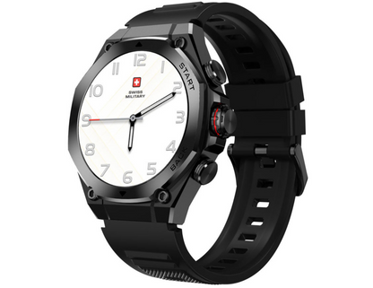 Black Frame Black Silicon Strap Smartwatch (SM-WCH-DOM6-BLKF-BLKSS).