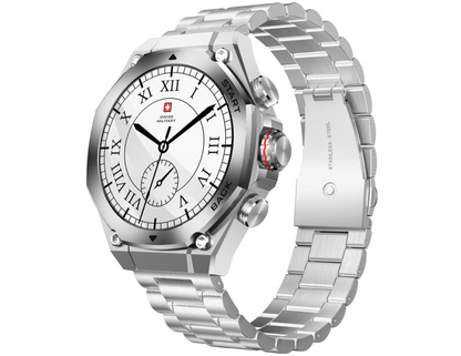 Silver Frame Silver Metal Strap Smartwatch (SM-WCH-DOM6-SILF-SILMS).