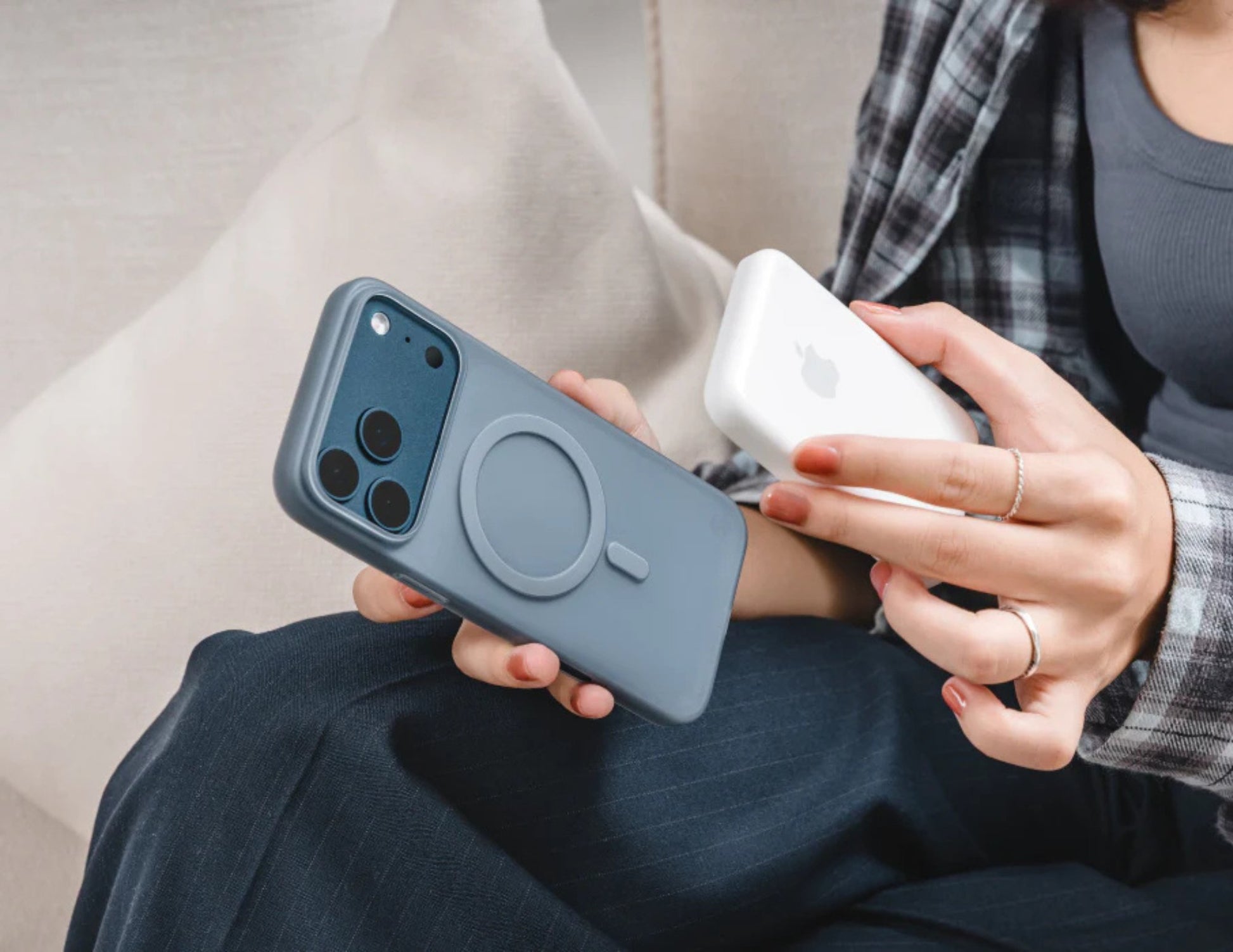 SwitchEasy 0.35 M O-Ring Ultra Slim MagSafe case for iPhone 17 Series, ultra-thin clear design with O-Ring magnetic support, anti-fingerprint, at Thabthaba Store Qatar