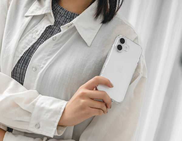 SwitchEasy Crush Protective Clear Case for iPhone 17 Series, AIR-BARRIER with 0.3mm air cushion, 85% optical clarity, 16ft military-grade drop tested, at Thabthaba Store Qatar