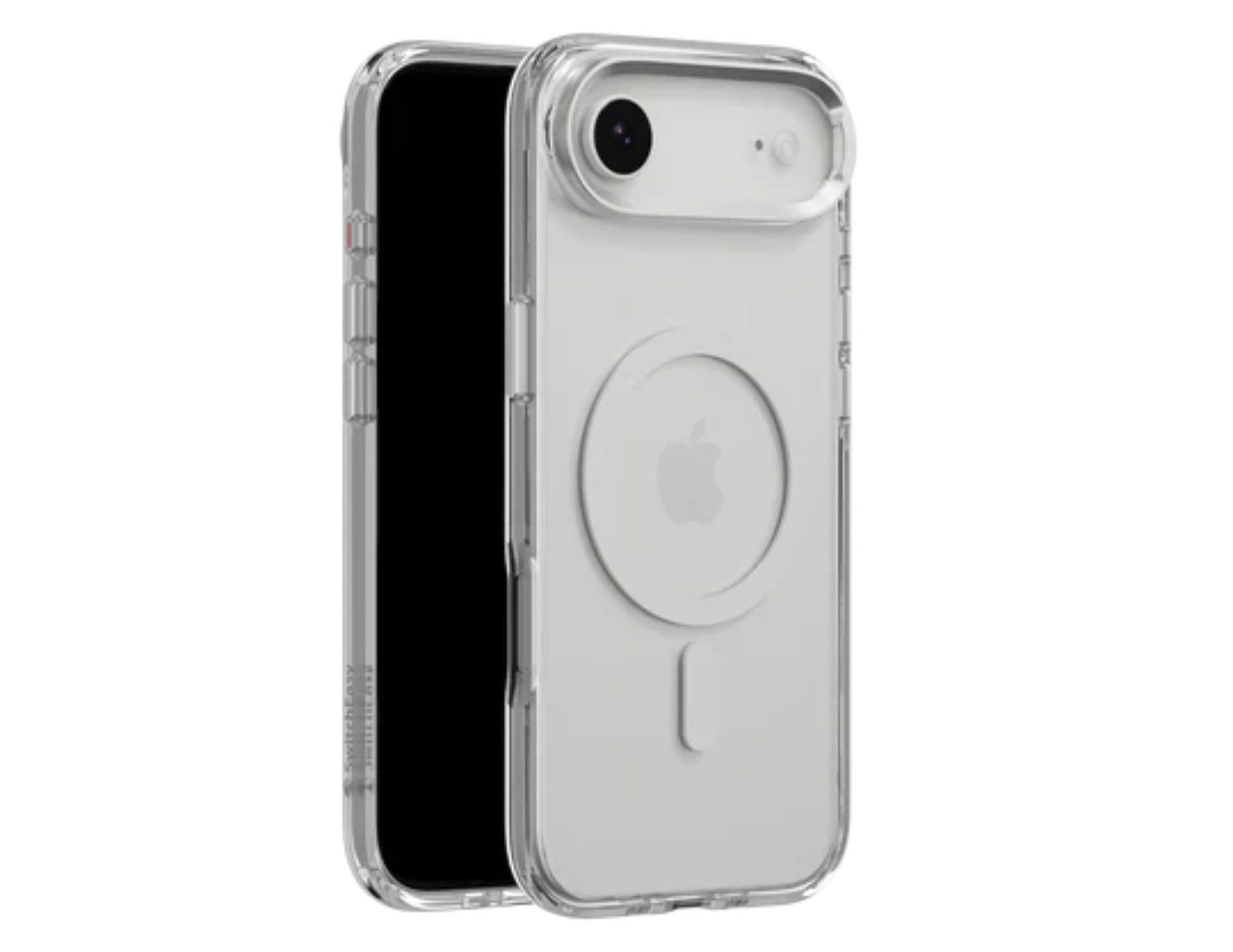 SwitchEasy LenStand M Protective Case for iPhone 17 and 17 Air, foldable stand, metal lens protection, 10ft drop tested, MagSafe compatible, silver color, at Thabthaba Store Qatar
