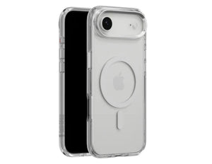 SwitchEasy LenStand M Protective Case for iPhone 17 and 17 Air, foldable stand, metal lens protection, 10ft drop tested, MagSafe compatible, silver color, at Thabthaba Store Qatar