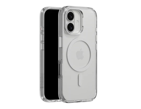 SwitchEasy LenStand M Protective Case for iPhone 17 and 17 Air, foldable stand, metal lens protection, 10ft drop tested, MagSafe compatible, silver color, at Thabthaba Store Qatar