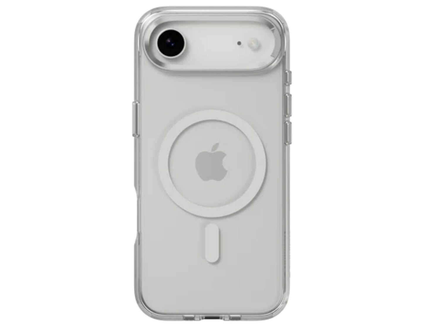 SwitchEasy LenStand M Protective Case for iPhone 17 and 17 Air, foldable stand, metal lens protection, 10ft drop tested, MagSafe compatible, silver color, at Thabthaba Store Qatar