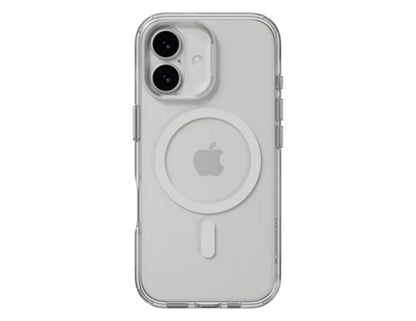 SwitchEasy LenStand M Protective Case for iPhone 17 and 17 Air, foldable stand, metal lens protection, 10ft drop tested, MagSafe compatible, silver color, at Thabthaba Store Qatar