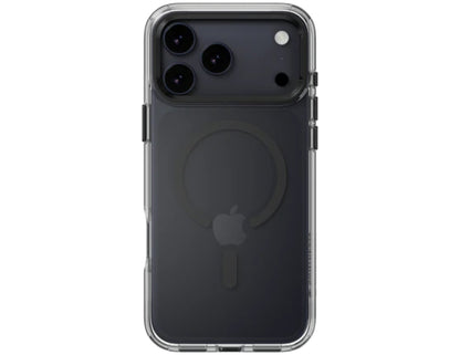 SwitchEasy LenStand M Protective Case for iPhone 17 Pro & Pro Max, foldable 60° stand, metal lens protection, 10-foot drop tested, MagSafe C-ring, silver, at Thabthaba Store Qatar