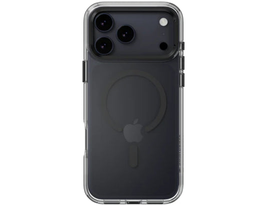 SwitchEasy LenStand M Protective Case for iPhone 17 Pro & Pro Max, foldable 60° stand, metal lens protection, 10-foot drop tested, MagSafe C-ring, silver, at Thabthaba Store Qatar