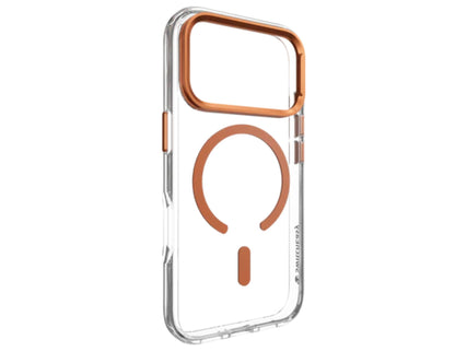 SwitchEasy LenStand M Protective Case for iPhone 17 Pro & Pro Max, foldable 60° stand, metal lens protection, 10-foot drop tested, MagSafe C-ring, silver, at Thabthaba Store Qatar