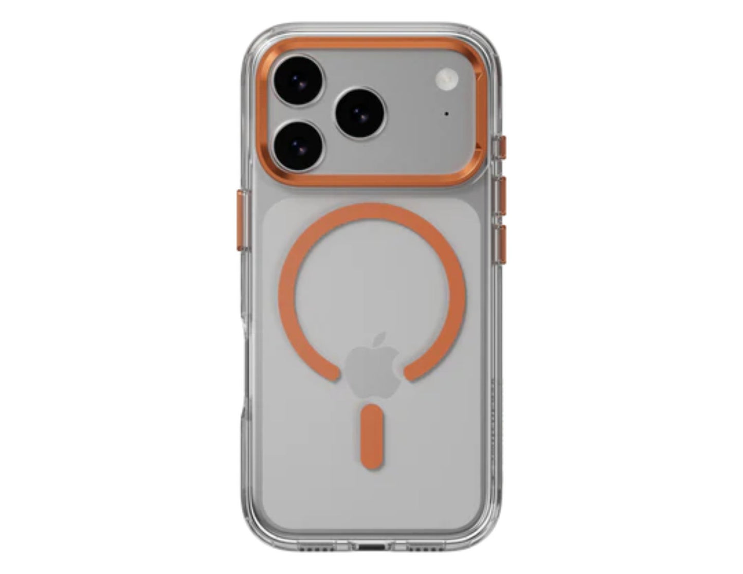 SwitchEasy LenStand M Protective Case for iPhone 17 Pro & Pro Max, foldable 60° stand, metal lens protection, 10-foot drop tested, MagSafe C-ring, silver, at Thabthaba Store Qatar