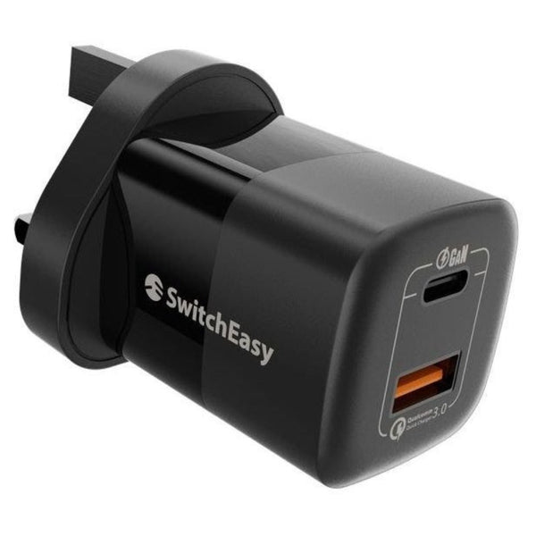 SwitchEasy PowerBuddy 40W GaN wall charger UK plug dual port fast charger Qatar
