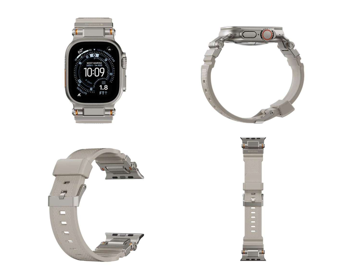 SwitchEasy Rugged Silicone Apple Watch band 44mm waterproof metal buckle Thabthaba Qatar