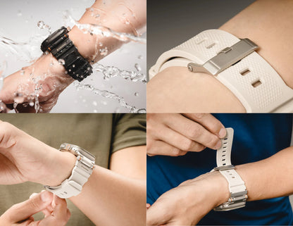 SwitchEasy Rugged Silicone Apple Watch band 44mm waterproof metal buckle Thabthaba Qatar