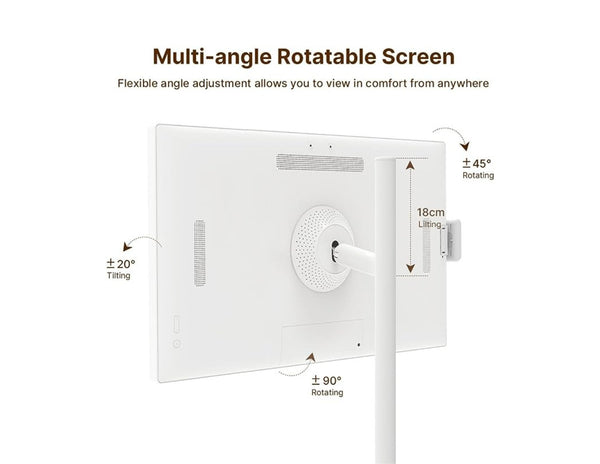Taktik 32-inch portable smart screen with Android 12 and rotatable touch display