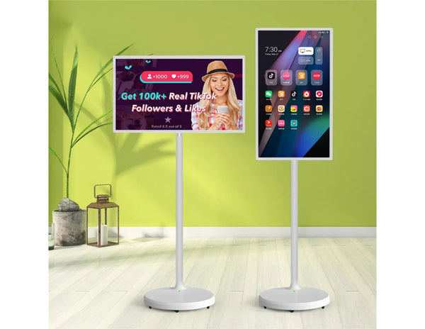 Taktik 32-inch portable smart screen with Android 12 and rotatable touch display