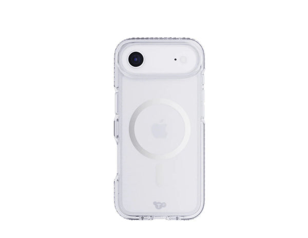 Tech21 EvoCrystal MagSafe Case for iPhone 17 Pro, Pro Max & Air Clear Metallic Silver