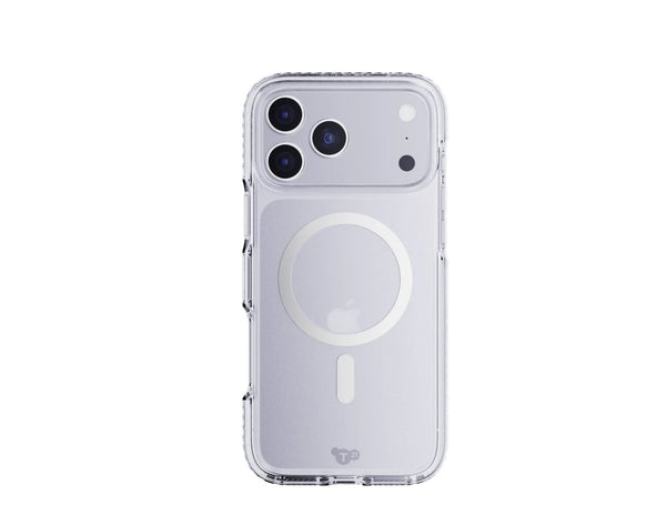Tech21 EvoCrystal MagSafe Case for iPhone 17 Pro, Pro Max & Air Clear Metallic Silver