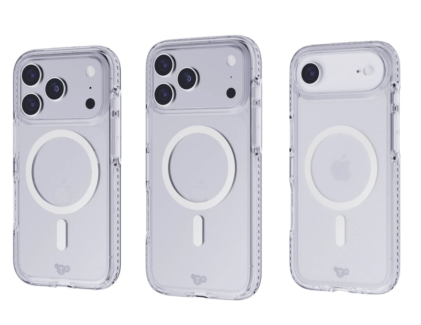 Tech21 EvoCrystal MagSafe Case for iPhone 17 Pro, Pro Max & Air Clear Metallic Silver