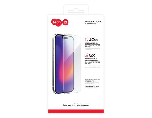 Tech21 FlexGlass Ultra-Clear screen protector for iPhone 17 Pro Pro Max Air Qatar