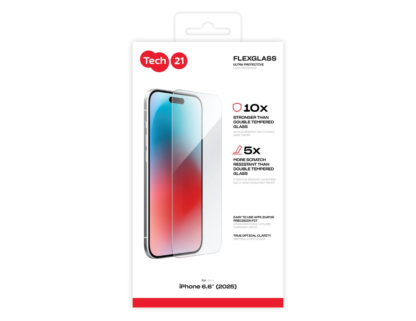 Tech21 FlexGlass Ultra-Clear screen protector for iPhone 17 Pro Pro Max Air Qatar