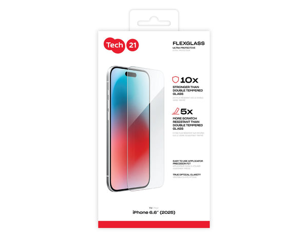 Tech21 FlexGlass Ultra-Clear screen protector for iPhone 17 Pro Pro Max Air Qatar