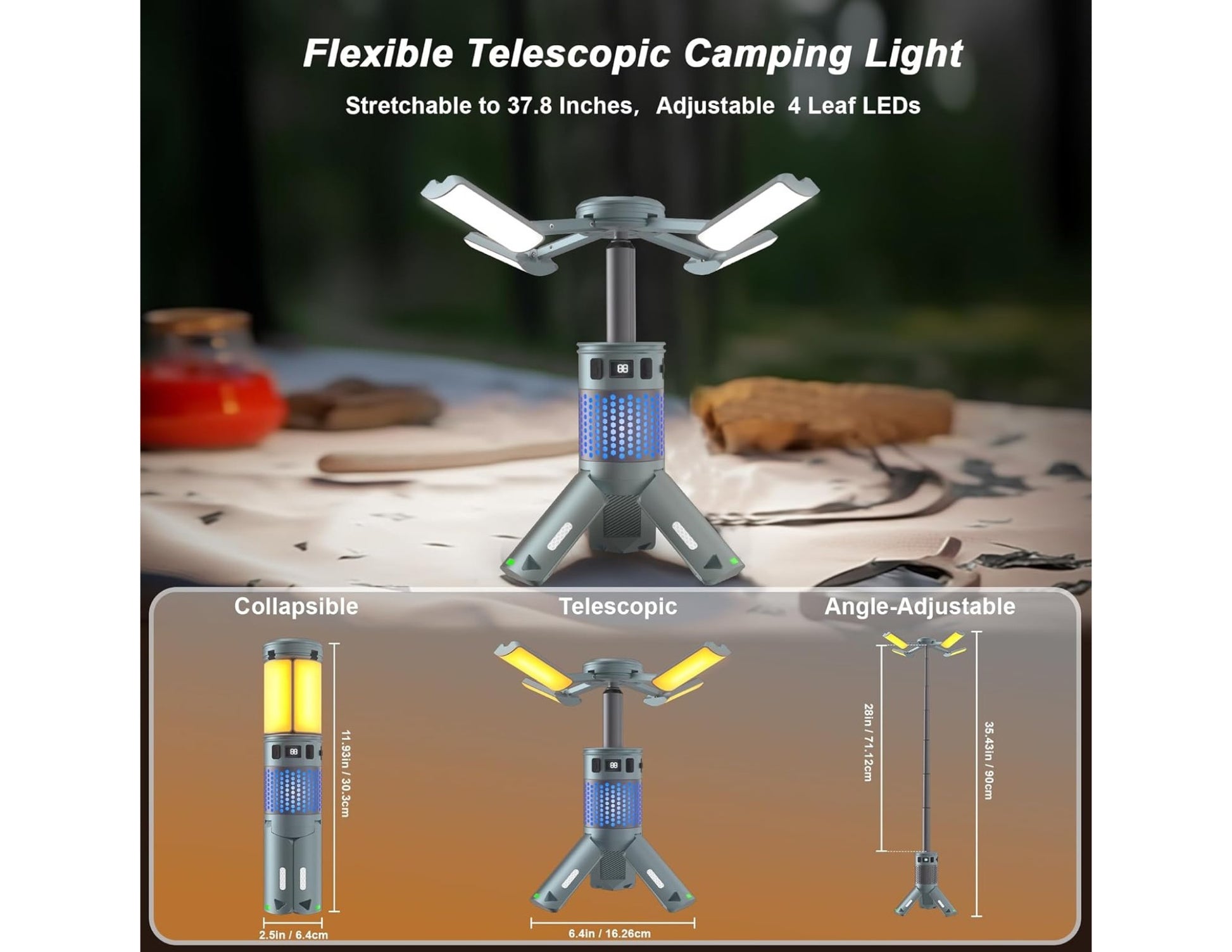 Telescopic 5-in-1 camping light 12000mAh extended view Qatar