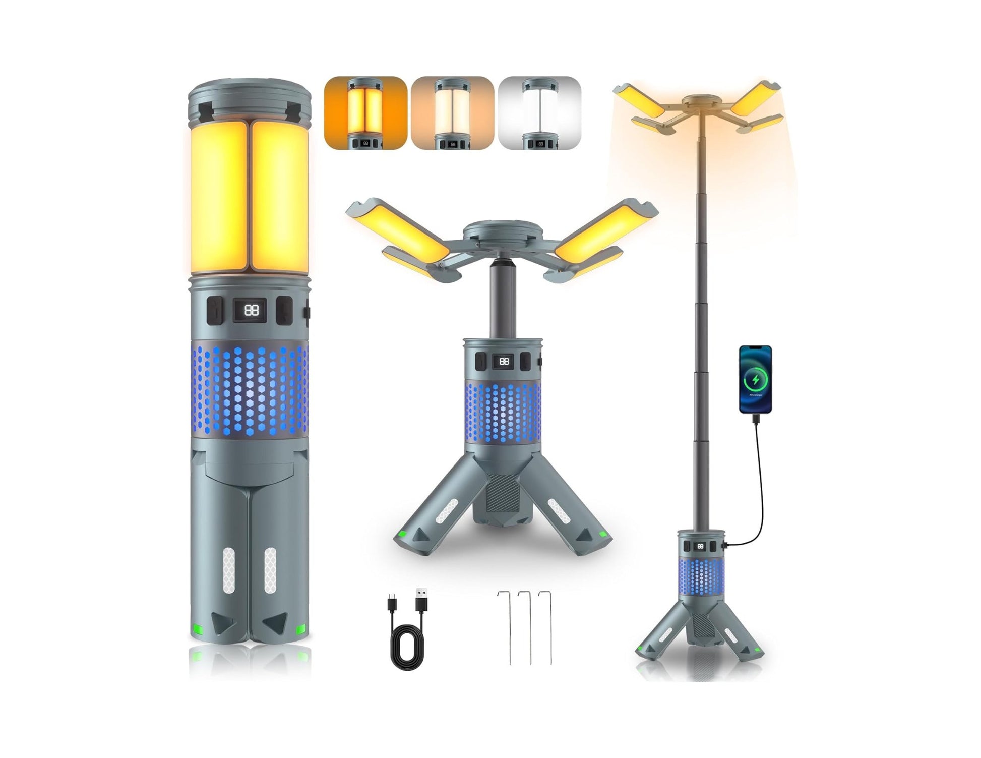 Telescopic 5-in-1 camping light 12000mAh extended view Qatar