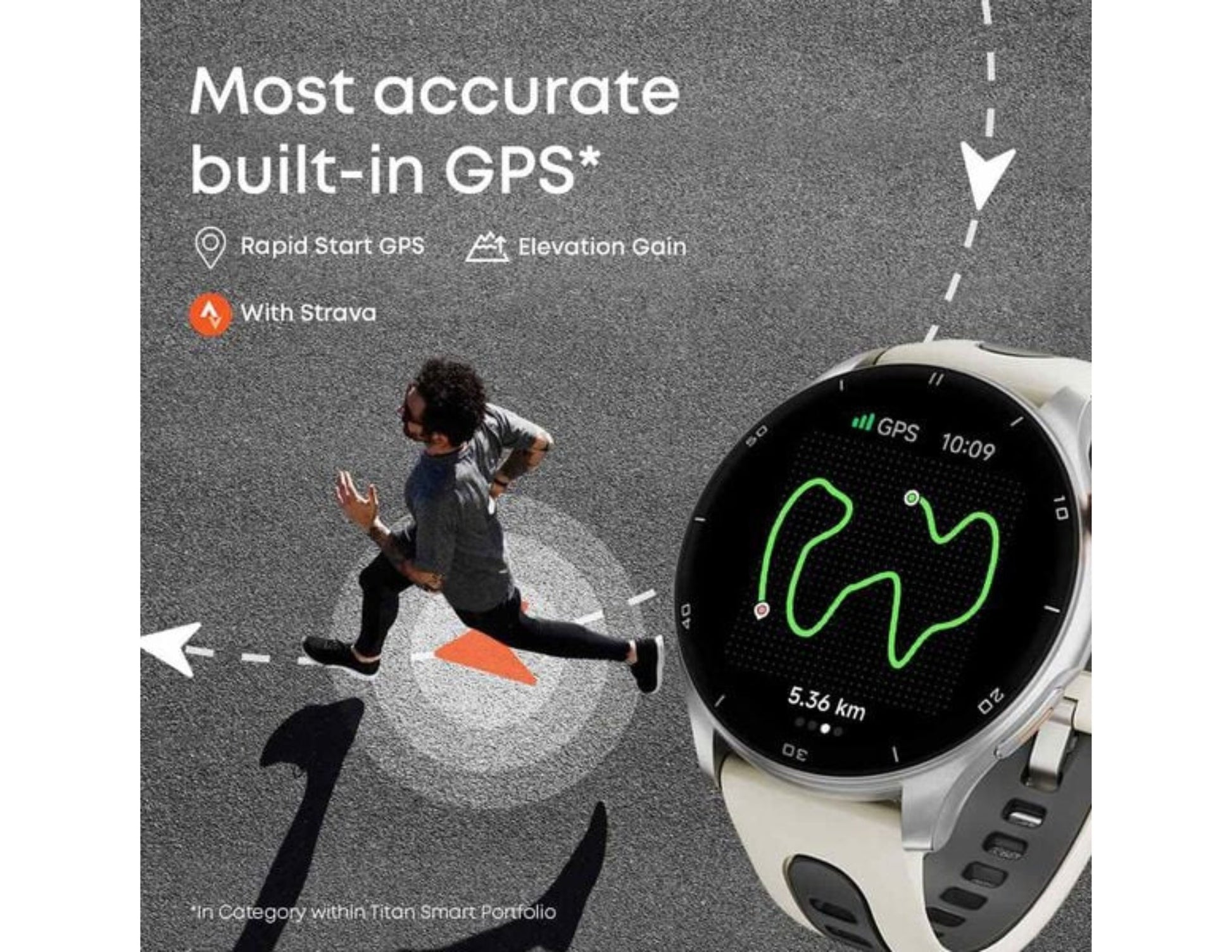 Titan Celestor Advanced GPS Smartwatch Black Silicone Strap Thabthaba Store Qatar