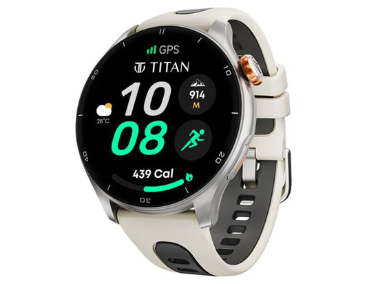 Titan Celestor Advanced GPS Smartwatch Black Silicone Strap Thabthaba Store Qatar