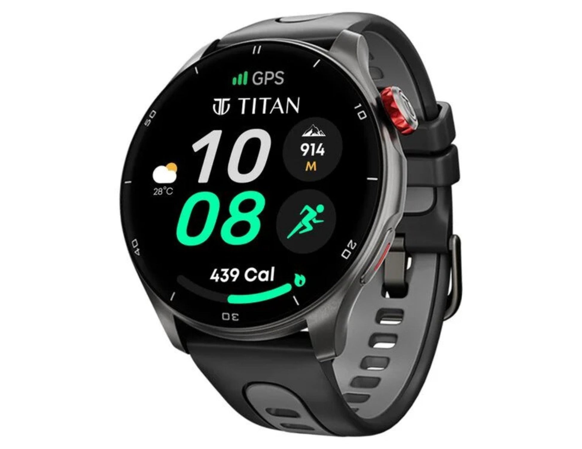 Titan Celestor Advanced GPS Smartwatch Black Silicone Strap Thabthaba Store Qatar